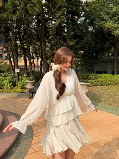 #HANNA-made# Nightfall Lace Tiered Top